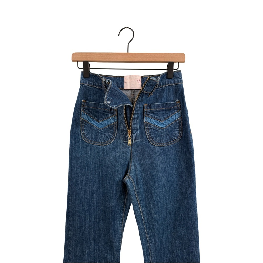 REVICE Dark Blue Flare Jeans - Picture 3 of 11